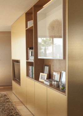 Millimètre ébéniste agencement nantes meuble salon doré guillot-louis