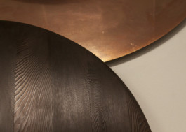 Millimètre ébéniste agencement nantes installation rivet œuvre d'art nacarat jardin de la châtelaine